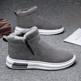 Boots Men Cotton Shoe Thickened Snow Boot Plush Insulation Fashionable Ankle For Zapatos Para Hombres Zapatilla