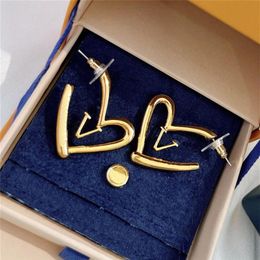 Designer Womens Gold Earrings Brand Letter Ear Studs Fashion Women Big Circle Simple Earring Hoop Earrings For Woman High Quality187C