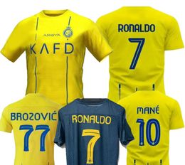 AL-NASSR FC 23-24 Jerseys de futebol personalizados Ronaldo 7 Sportswear futebol camisa de camisa de camisa personalizada Cleats Training Sports Wholesale Dhgate para caminhada por academia al Nassr