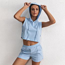 Running Sets Two Piece Set Women Solid Clothes Tracksuit Crop Hoodies Joggers Sweat Suit Lounge Wear Outfits 2 Pcs Matching