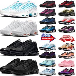 tn plus koşu ayakkabıları erkek eğitmenler bayan chaussures Üçlü Siyah Hiper Mavi Oreo Supernova Gökkuşağı Duman Gri açık hava spor ayakkabı