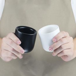 Coffee Pots Classic Black And White Ceramic Cups Thickened Espresso Latte Cup Simple Set 100ml Cafe Taza Capuccino