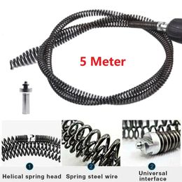 Other Household Cleaning Tools Accessories 5 Meter Electric Drill Drain Dredging Spring Sink Pipe Sewer Tool Set Power 231009