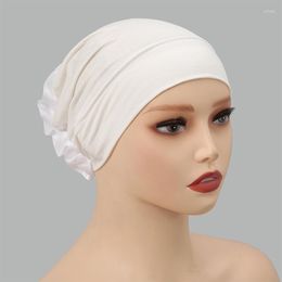 Ethnic Clothing Ramadan Islamic Muslim Women's Floral Head Scarf Cotton Underscarf Hijab Cover Elastic Headwrap Bonnet Cap Turbante Turbans