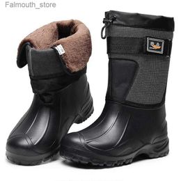 Boots Waterproof Snow Boots Fishing Shoes Anti-slip Shoes For Men Rain Winter Shoes Warm Fur Outdoor Camo Hunting Boots Camouflage Q231010