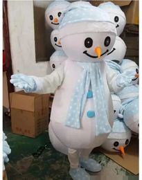 Promotional Christmas Snowman Doll Mascot Costume Handmade Suits Party Dress Outfits Clothing Ad Promotion Carnival
