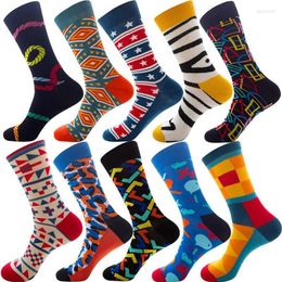 Men's Socks 300 Style Casual Men Fashion Design Plaid Colourful Happy Business Party Dress Funny Woman Cotton Christmas Gift268e