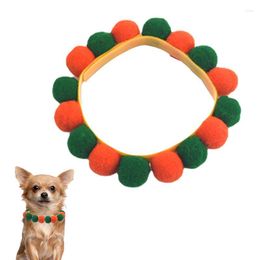 Dog Collars Soft Cat Collar Pet Plush Halloween Pumpkin Puppy Necklace For Kitten Accessories