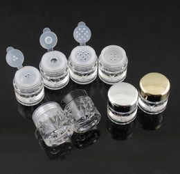 wholesale 3ML Plastic Bottles Loose Powder Jar with Flip Sifter Empty Round Packing Bottle DIY Cosmetic Container Tool SN2302 ZZ