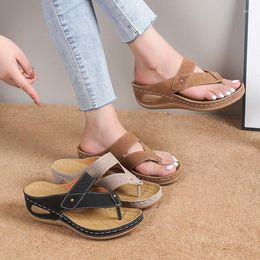 Slippers Summer Women Casual Massage Durable Platform Flip Flops Beach Sandals Female Wedge Shoes Lady Room