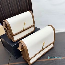 Crossbody Bag Women Box Messengers Bags Genuine Leather Golden Hardware Two-Tone Shoulder Bags Fashion Letters Multiple Colors Wallets