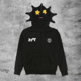 Yıldız 3D Baskılı Y2K Günlük Retro Erkekler Hoodies Sweatshirts Sarı Yıldız Dantel Bapes Hoodie Kadın Kampüs Tarzı Erkekler Baskı Ceket Sweatshi 8058