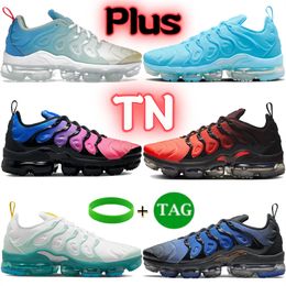 New TN Plus running shoes Knicks university blue Cotton Candy black bright crimson mint foam laser Triple Black white red mens womens designer sneakers trainers