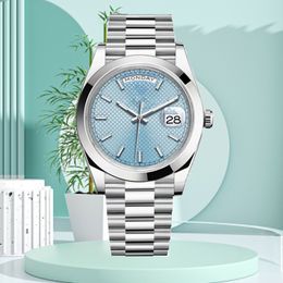 Men's Luxury Watch Designer Watch Blue Roman Dial Stainless Steel Automatic Movement Bracelet Watch High Quality Fashion Wimbledon luminous watch dhgate