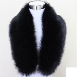 Fashion-n Unisex Faux Fox Fur Collar Scarf Shawl Neck Men Women Wrap Stole Scarves Faux Raccoon Fur Winter Collar200h