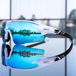 Outdoor Eyewear Cycling Glasses HD High Contrast UV400 Polarised Men Women Sports Running Ski Mountain Sunglasses 231009