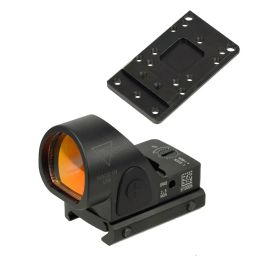 Scope Mounts & Accessories Universal Rear Sight Mount Plate Metal Trijicon SRO Red Dot for Both Rifle and Pistol Accept RMR Footprint MosTactical
