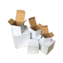 Packing Boxes Wholesale Square White Cardboard Present Box Corrugated Paper Thickened Postal Express Packaging Office School Business Dhsjl