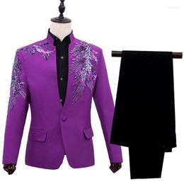 Men's Suits Wedding Suit Casual Party For Men Formal Wear Tuxedos & Blazer Stage 2 Pieces Jacket Pants Slim Fit