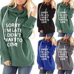 Women's Hoodies Outfits Exercise Loose Fit Streetwear European Style Womens Casual Hooded Lettle Print Sweatshirt