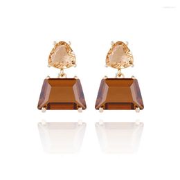 Stud Earrings Korean High-end Crystal Needles Classic Shiny Cubic Zirconia For Girls 2023 Jewellery Accessories Party Gifts