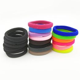 Whole 100 Pcs Size 5cm Coloured Hair Rubber Hair Bands Elastics Accessories Hair Tie Gum237n