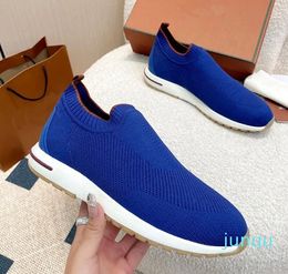 Foreign Trade New Men's Summer Knitted Mesh Leisure Fashion Running Shoes Driving Shoes for Men