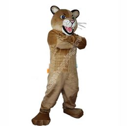 2024 Version Brown Leopard Panther Mascot Costume Top quality Cartoon Character Outfits Christmas Carnival Dress Suits Adults Size Birthday Party Outdoor Outfit