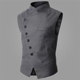 Arrival Dress Vests For Men Work Sleeveless Blazer Jaqueta Colete Masculine Gilet Homme Mens Formal Vest Waistcoat240f