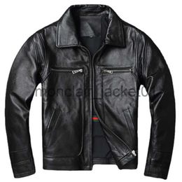 Men's Leather Faux Leather 2023 New Men Cowhide Coat Vintage Leather Jacket Genuine Clothes 's Winter Motorcycle Biker s J231010