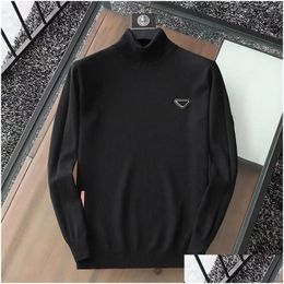 Men'S Sweaters Men Sweater Designer Turtleneck Mens Tee Plover Sweatshirt Autumn Winter Sweatshirts Round Neck Top Plovers Knit Jump Dhkvp