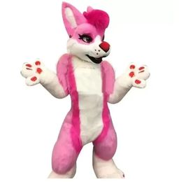 Halloween High quality Festival Dress Long Plush Fursuit Mascot Costume Set Role-playing Party Game Dress Costume Christmas Easter Adult Size Carnival Clothing