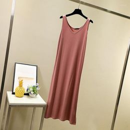 Women's Sleepwear For Inner Sexy Underskirt Petticoat Size Full Neck Slimming Plus Women Dress Vest Soft Sleeveless Modal Summer Slips
