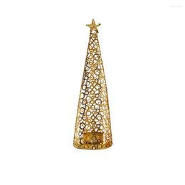 Candle Holders The Shape Of A Christmas Tree Top Is Five-pointed Star Shining Brightly Under Candlelight