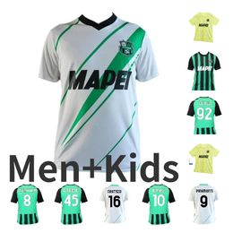 2023 2024 US Sassuolo BERARDI PINAMONTI Soccer Jerseys OBIANG DEFREL PEGOLO LAURIENTE Mens Kids Football Shirts M.HENRIQUE ROGERIO CALCIO FRATTESI maillots de foot