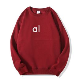 AL Women Yoga Outfit Perfectly Oversized Sweatshirts Sweater Loose Long Sleeve Crop Top Fitness Workout Crew Neck Blouse Gym 490