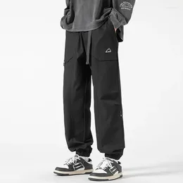 Men's Pants Casual Overalls In Autumn Are Simple And Versatile Loose Cropped Trousers With Tied Feet Joggers Men