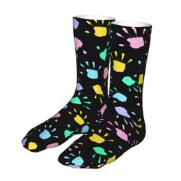 Men's Socks Fashion Women's Casual Joyful Funny Hand Print High Quality Spring Summer Autumn Winter