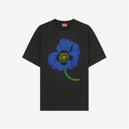 23SS Designer Mens Women T Shirt pullover Small Red Flowers Letters Printing Tees Spring Summer Vacation Short Sleeve Casual Tops221h