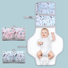 Cloth Diapers Cute Baby Changing Mat Portable Foldable Washable Waterproof Mattress Changing Pad Mats Reusable Travel Pad Diaper 231006