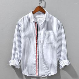 Men's Casual Shirts 2023 Shirt Men Long Sleeve Button Up Cotton Stripe Autumn Comfortable Tops Ropa De Hombre