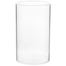 Candle Holders Desktop Decor Shade Tall Pillar Candles Clear Tube Shades Frame Glass Table Centrepiece Cylinders Household