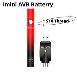 Shopping Wholesale Disposable Vape Pen 510 Battery Imini AVB Button Battery Variable Voltage Preheating for 350mAh Diaposable Thread Battery