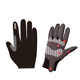 Five Fingers Gloves TOP POC Cycling Full Finger Bicycle Touch Screen Windproof Sports Man Woman Bike Gel Pad Shockproof Glove 231010