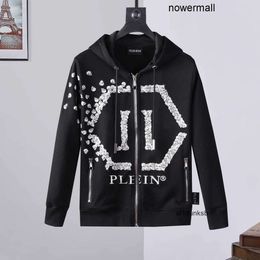 Plein Philipps pp Men's Skull Characteristic Rhinestone BEAR 81425 Brand Personality Warm Pullover Thick Luxury Sweatshirt Hoodie Hip-Hop Loose DY78