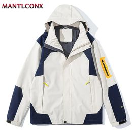 Men's Jackets MANTLCONX Waterproof Men's Jacket Coat Outdoor Hooded Men's Spring Jacket Windbreak Autumn Male Coat Fashion Clothing Brand 231011