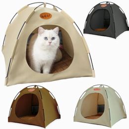 Cat Beds Furniture Pet Bed Cat Tent Puppy Kennel Indoor Outdoor Tent Detachable Portable Kennel Pet Nest Outdoor Supplies All Seasons Cat House 231011