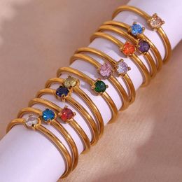Cluster Rings MamacitaSlay Aluminium Alloy Ring Thin Strip White Zircon Glamorous Women Highlight Beautiful Accessories Collocatio