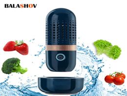 Juicers Portable Fruit and Vegetable Cleaner USB Washing Machine Kitchen Food Purifier Capsules Shape Cleaning 2210146624290