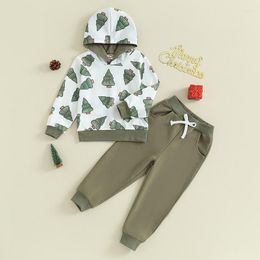 Clothing Sets Toddler Boy Christmas Outfit Pullover Hoodie Sweatshirt And Long Pants 0-7Y S Clothes Set